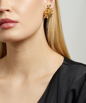 Kojis - 18ct Gold Multi-Gem Bouquet Stud Earrings image number 1