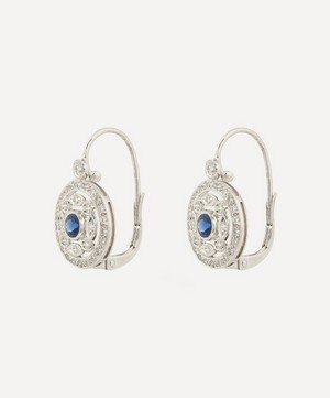Kojis - 18ct White Gold Sapphire and Diamond Target Drop Earrings image number 2