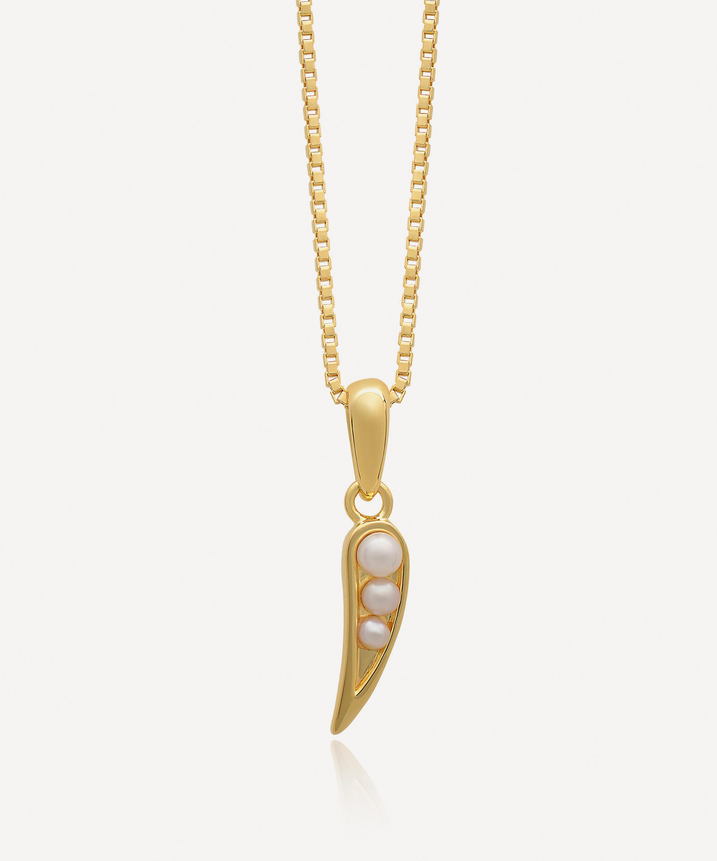 Rachel Jackson - 22ct Gold-Plated Mini Kindred Pearl Pendant Necklace image number 0