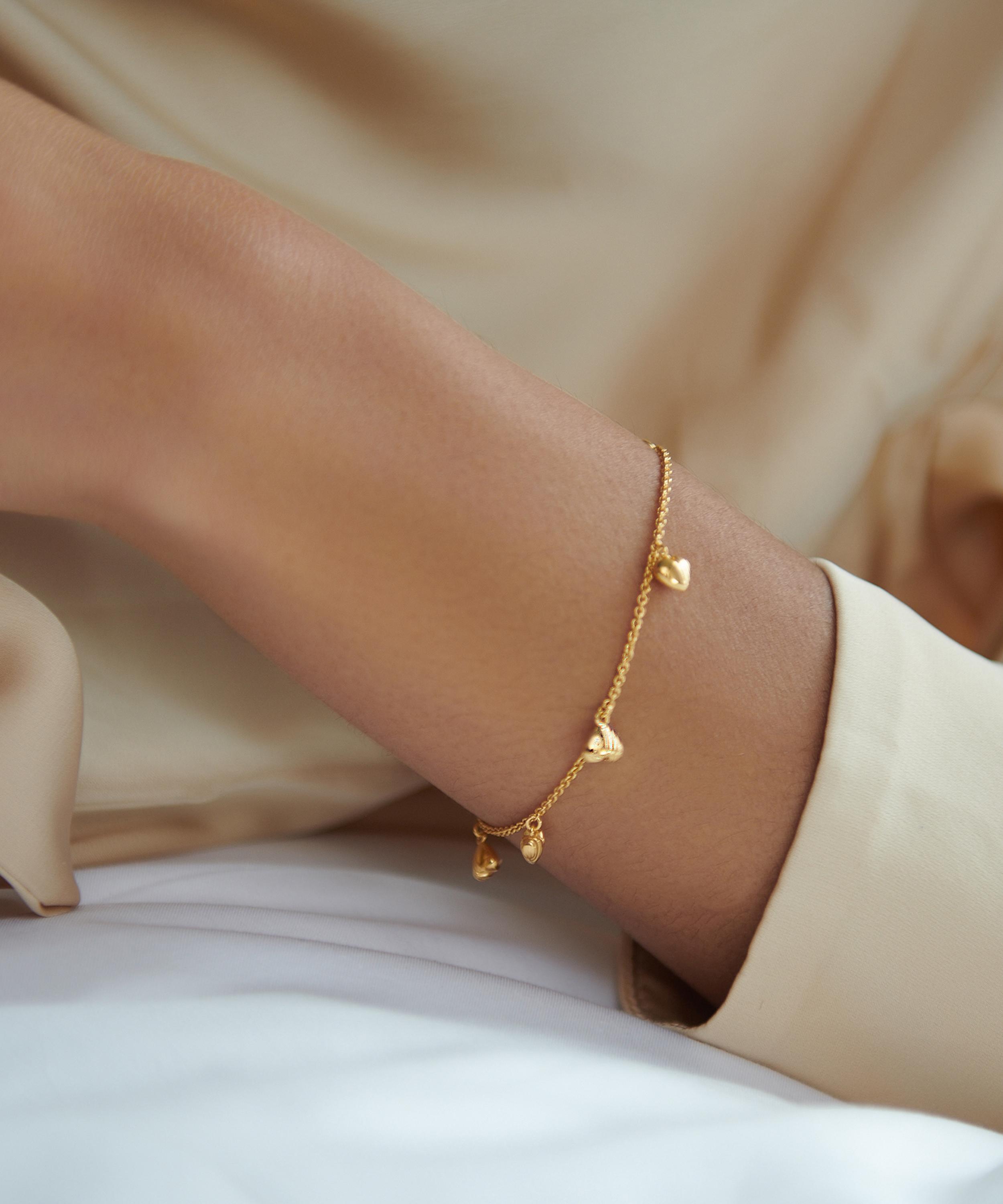 Rachel Jackson - 22ct Gold-Plated Untamed Deco Hearts Bracelet image number 2