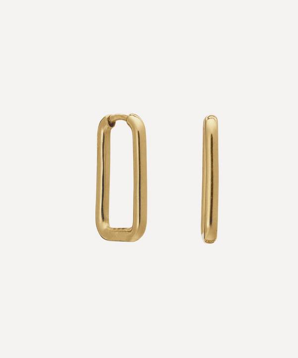 Rachel Jackson - 22ct Gold-Plated Oval Link Hoop Earrings image number 0