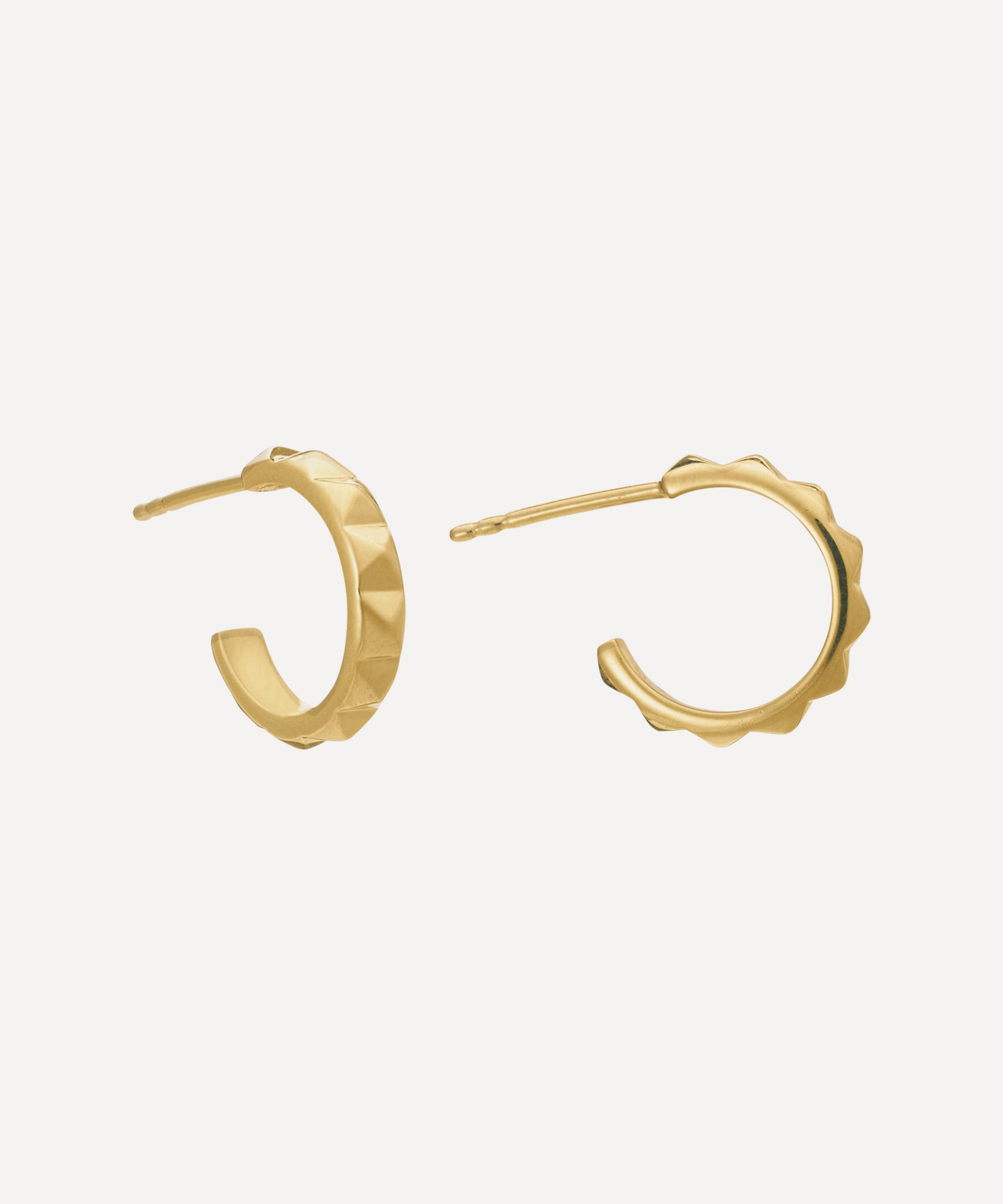 Rachel Jackson - 22ct Gold-Plated Mini Spike Hoop Earrings image number 0