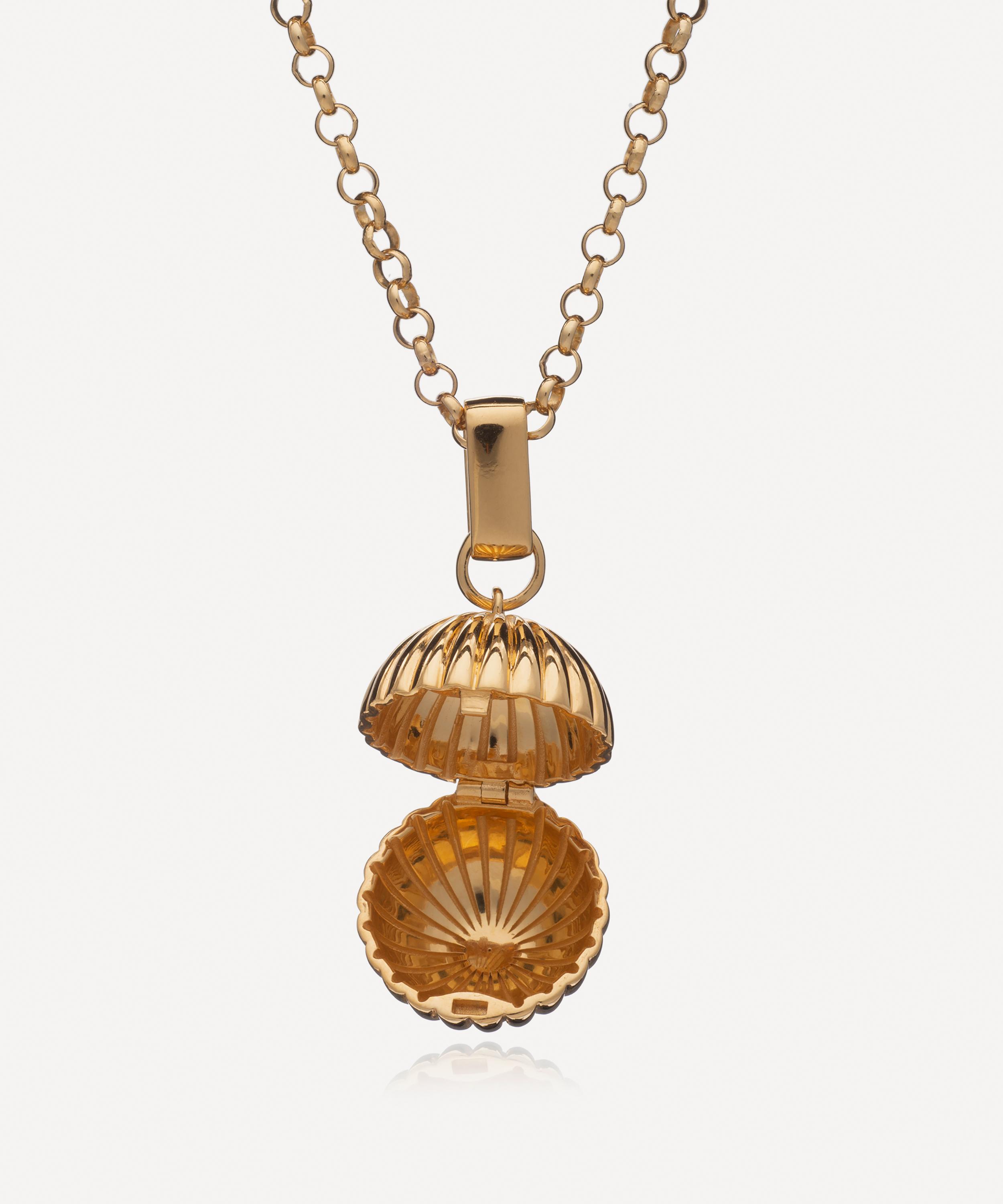 Rachel Jackson - 22ct Gold-Plated Long Momento Locket Necklace image number 0