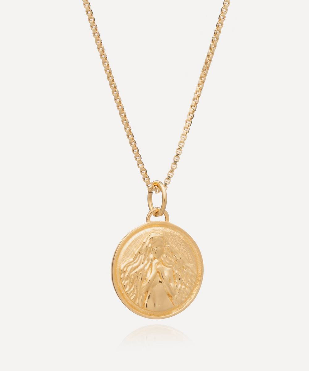 Rachel Jackson - 22ct Gold-Plated Virgo Zodiac Art Coin Pendant Necklace