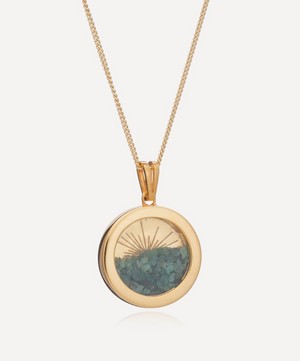 Rachel Jackson - 22ct Gold-Plated Small Sunburst May Birthstone Amulet Necklace image number 0