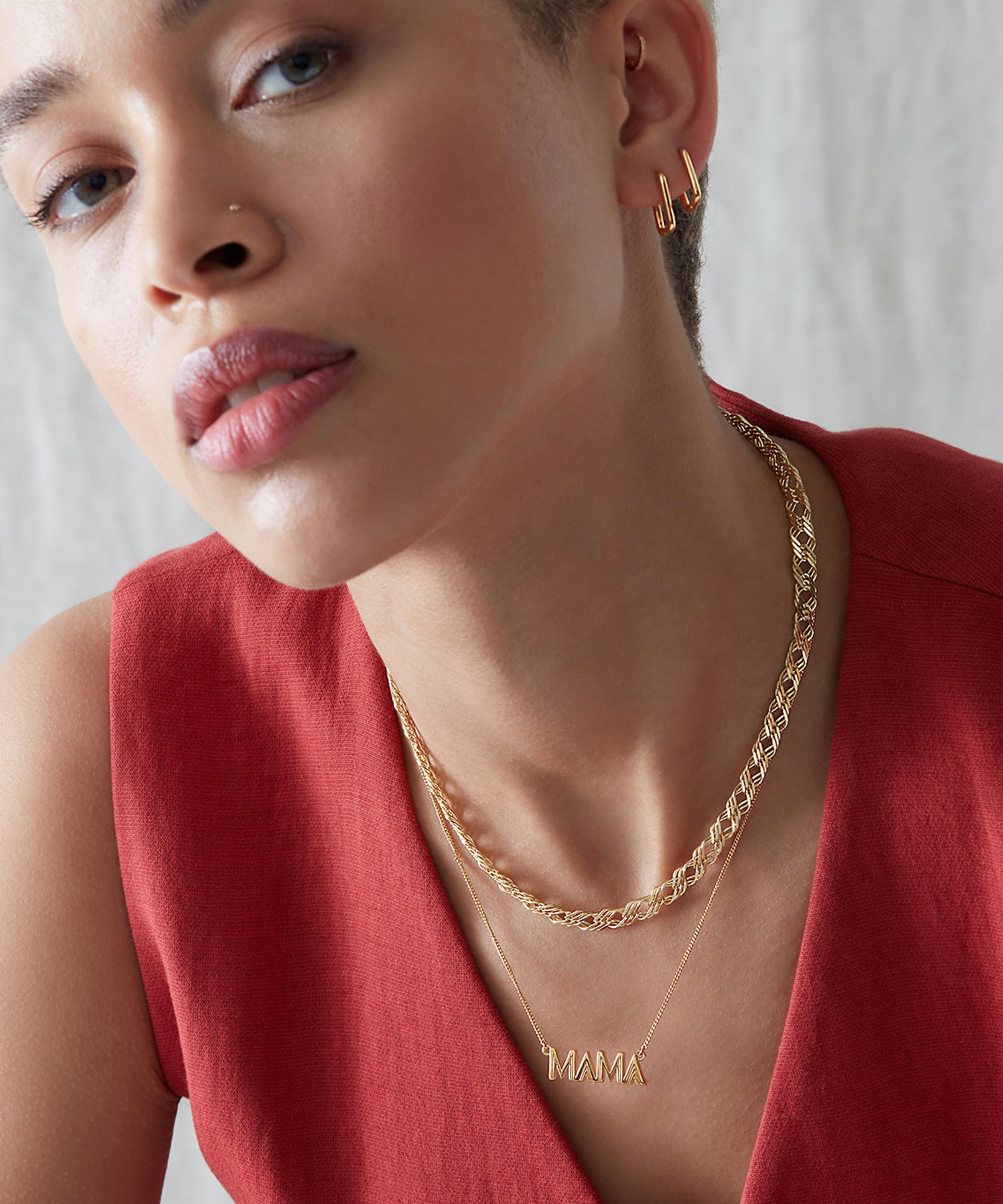 Rachel Jackson - 22ct Gold-Plated Mama Pendant Necklace image number 1