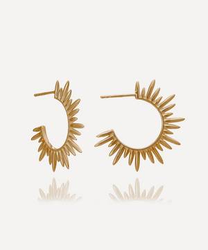 22ct Gold-Plated Electric Goddess Medium Hoop Earrings