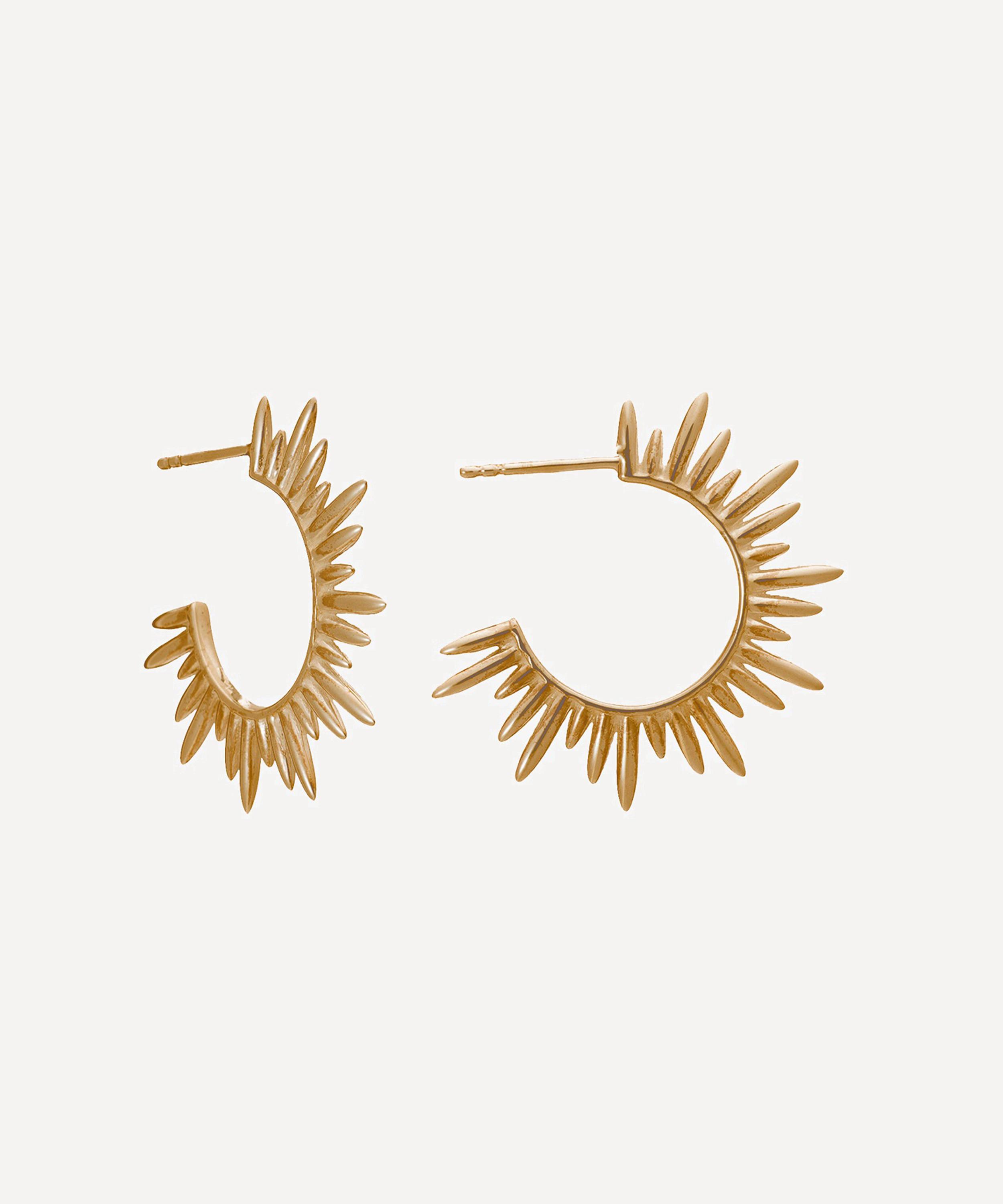 Rachel Jackson - 22ct Gold-Plated Electric Goddess Medium Hoop Earrings image number 0