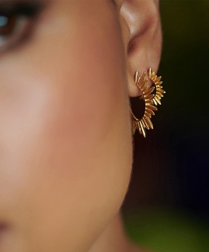 Rachel Jackson - 22ct Gold-Plated Electric Goddess Medium Hoop Earrings image number 1