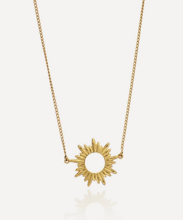 Rachel Jackson - 22ct Gold-Plated Electric Goddess Mini Sun Pendant Necklace image number null