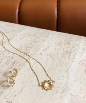 Rachel Jackson - 22ct Gold-Plated Electric Goddess Mini Sun Pendant Necklace image number 2