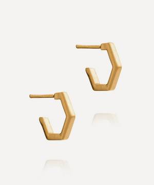 22ct Gold-Plated Mini Hexagon Hoop Earrings