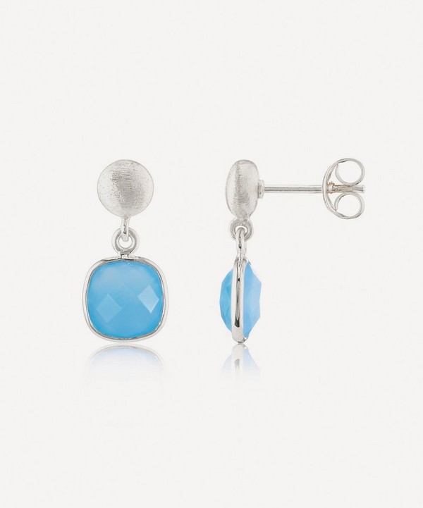 Auree - Sterling Silver Iseo Blue Chalcedony Drop Earrings image number null