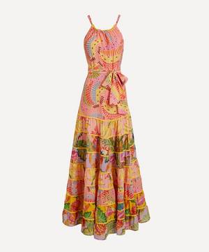 Mixed Pink Prints Maxi-Dress