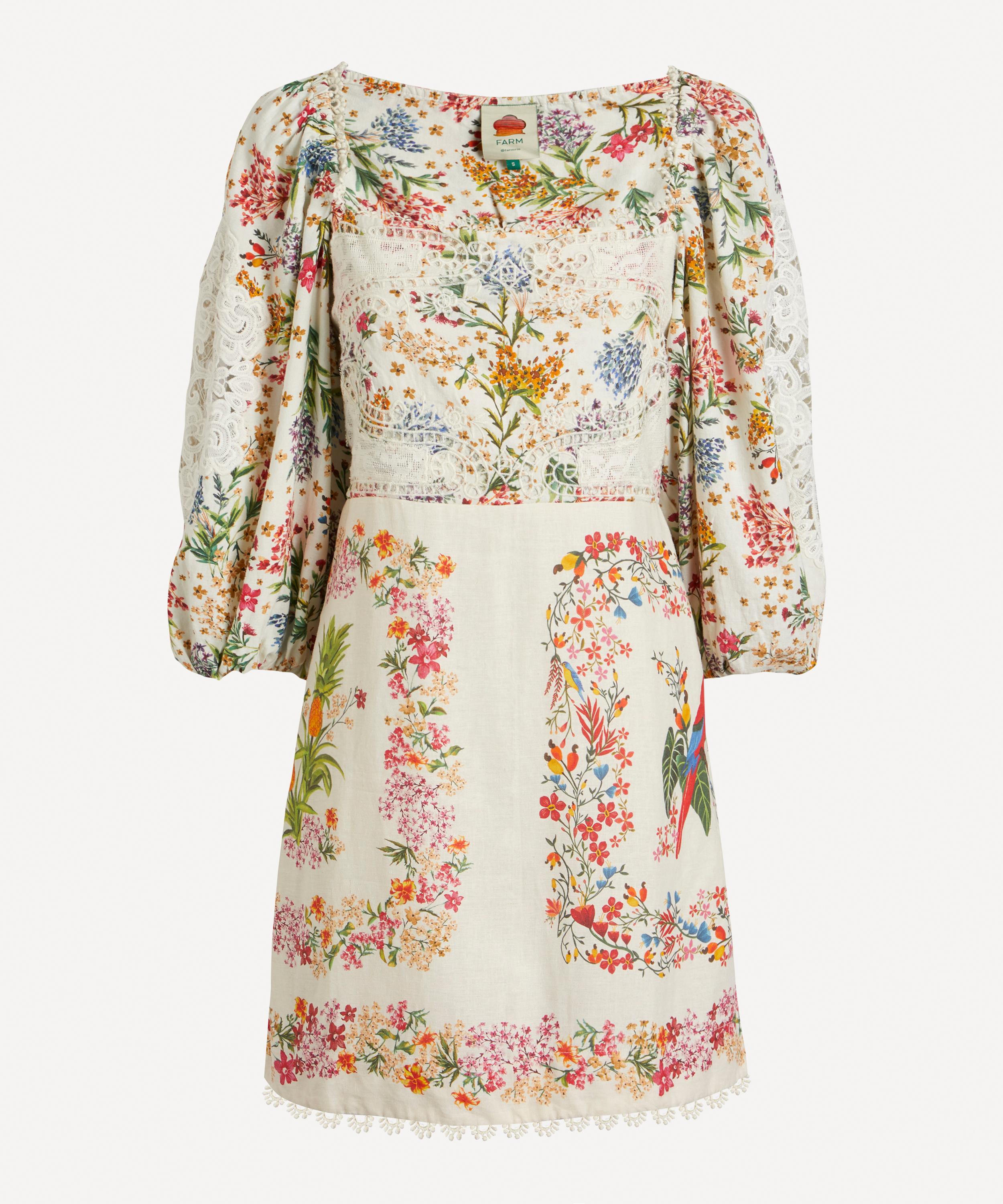 FARM Rio - Delicate Forest Scarves Mini-Dress image number 0