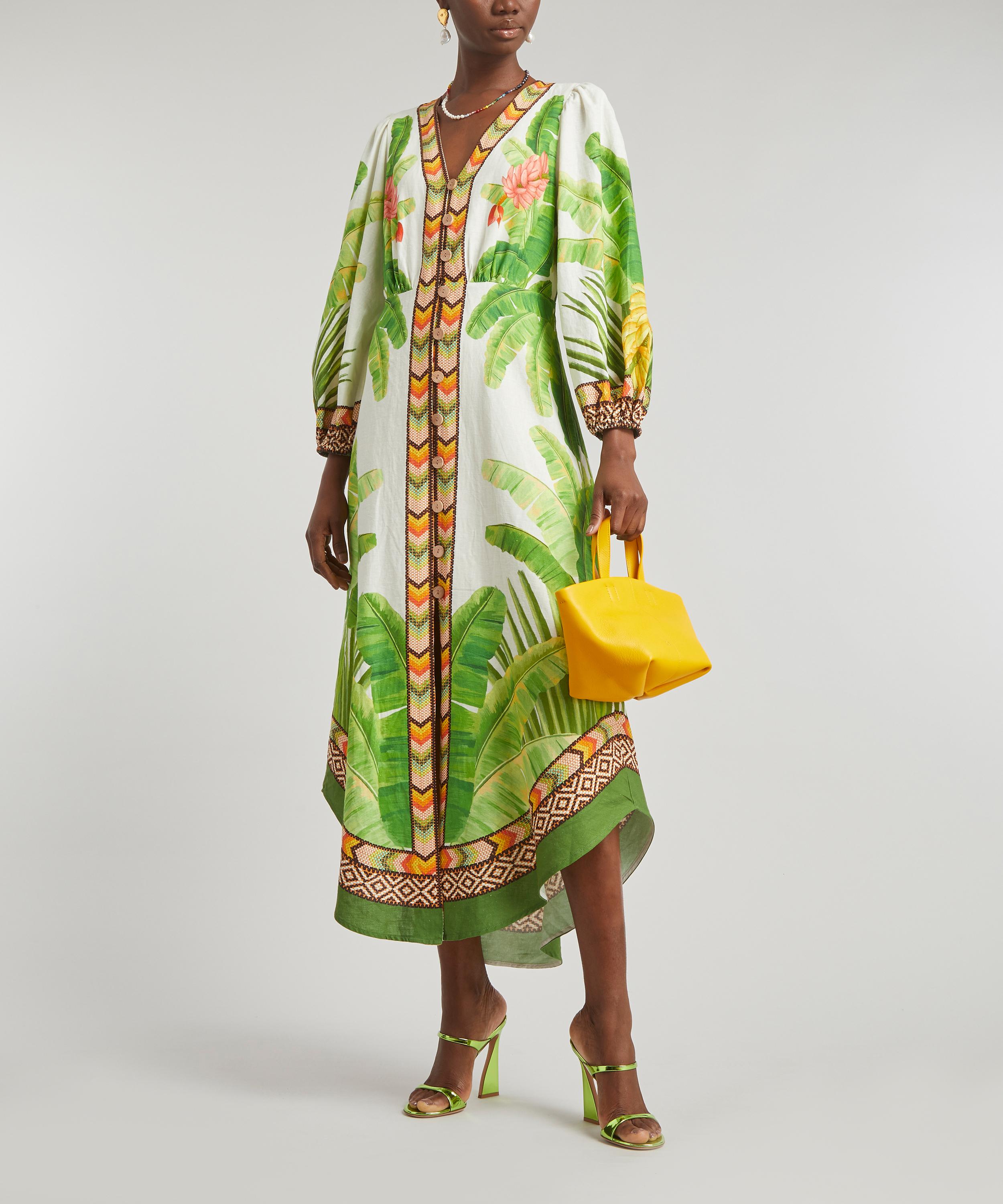 FARM Rio - Fresh Forest Scarf-Print Midi-Dress image number 1