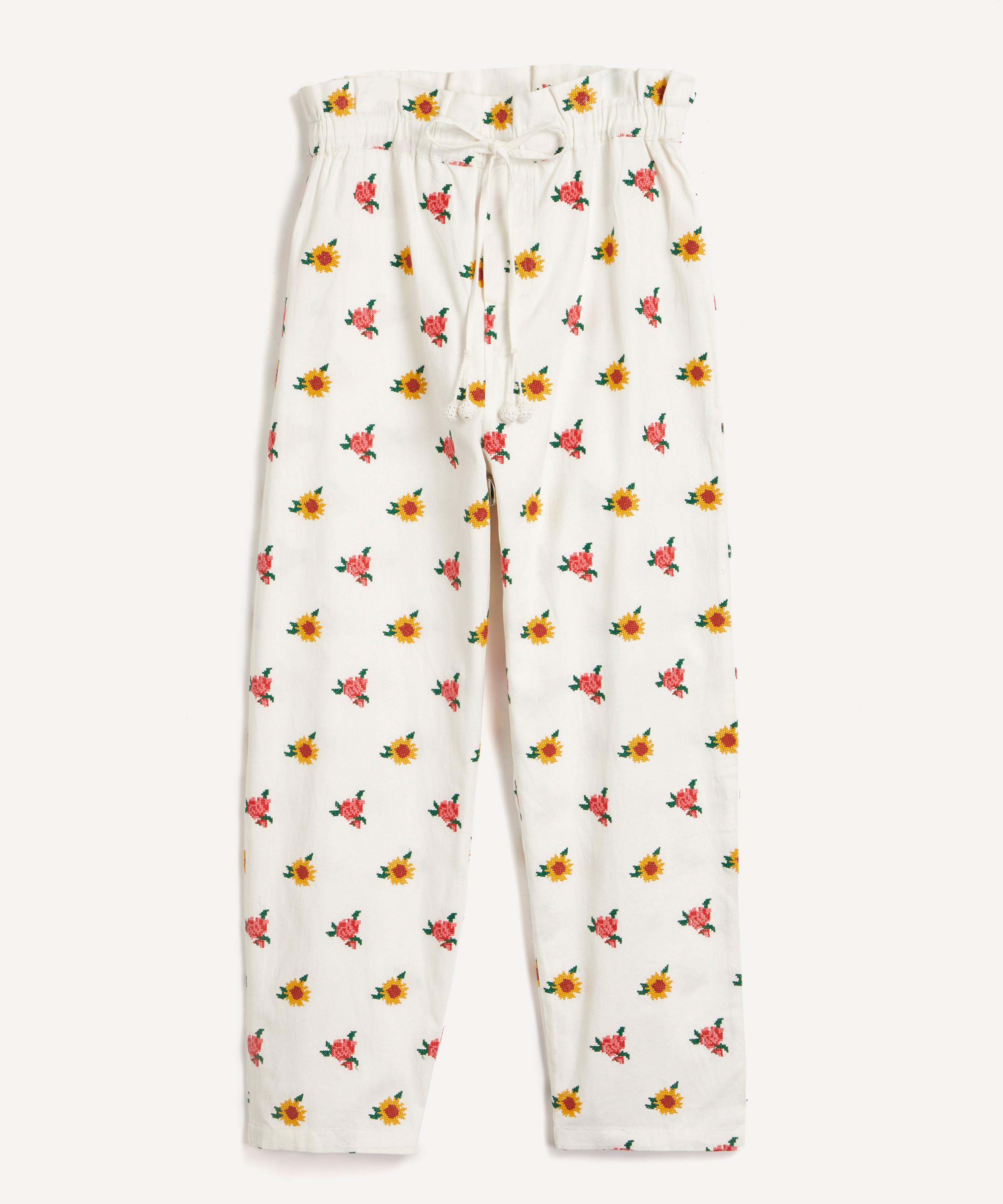 FARM Rio - Mixed Cross-Stitch Flowers Trousers image number 0