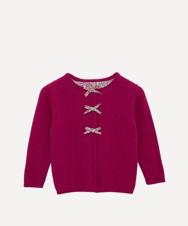 Trotters - Little Wiltshire Bud Bow Cardigan 3-24 Months