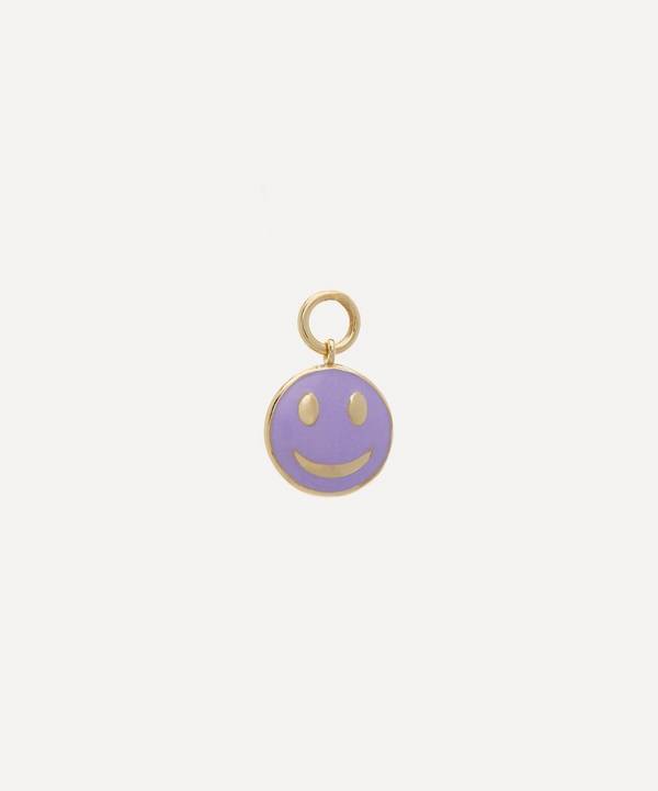 Roxanne First - x Marianne Theodorsen 9ct Gold Lilac Smiley Face Charm