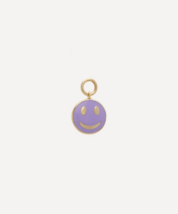 Roxanne First - x Marianne Theodorsen 9ct Gold Lilac Smiley Face Charm image number null
