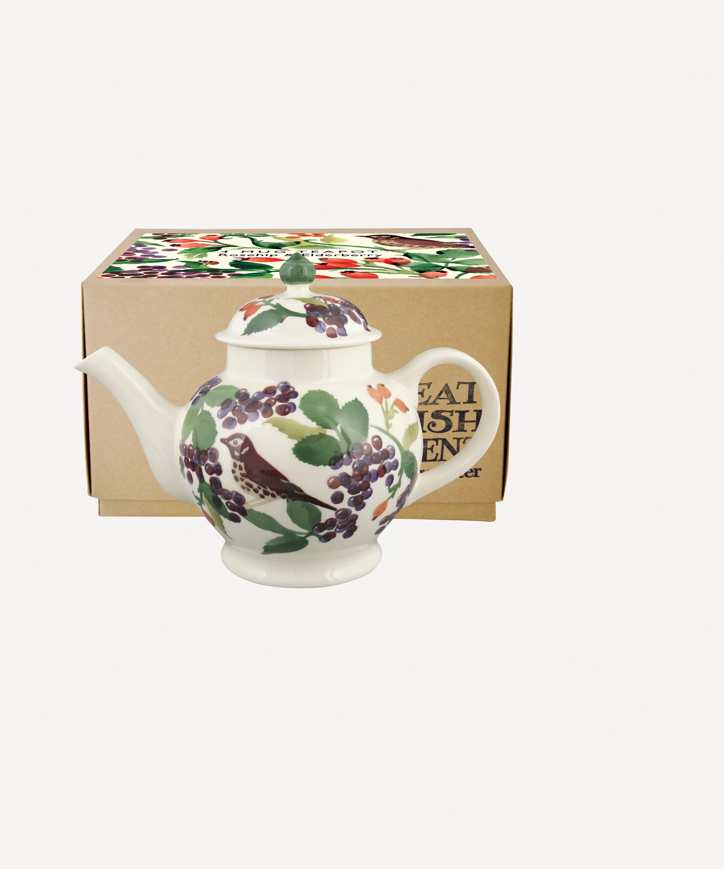 Emma Bridgewater Rosehip & Elderberry FourMug Teapot Boxed Liberty