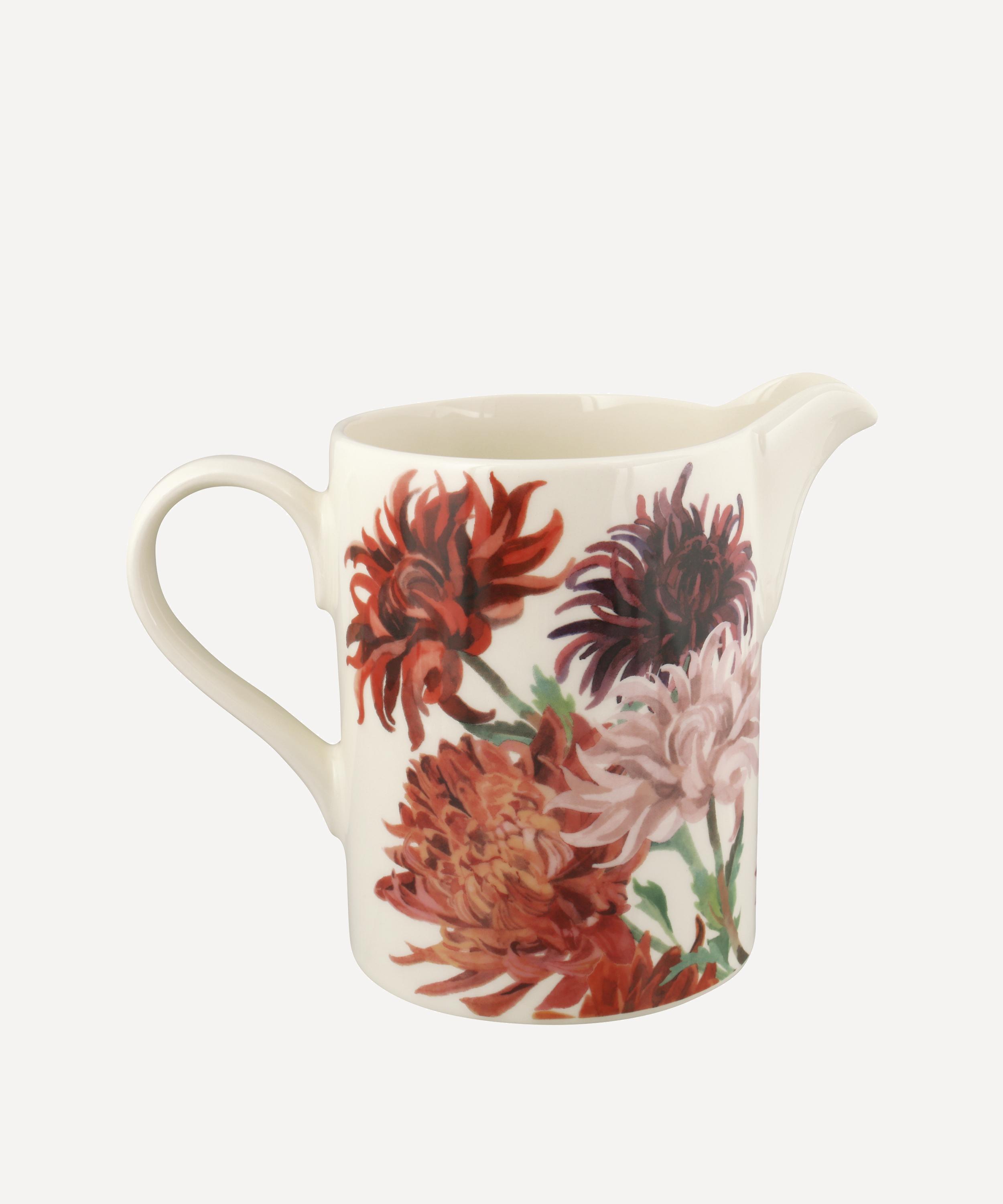 Hand Painted Chrysanthemum Pitcher Set