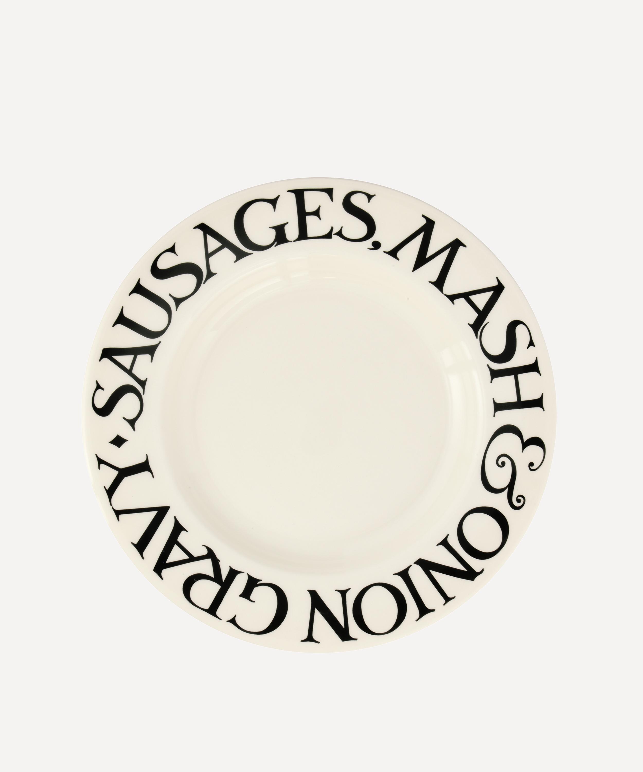 Emma Bridgewater - Black Toast Sausages & Onion Gravy 10.5-Inch Plate image number 0