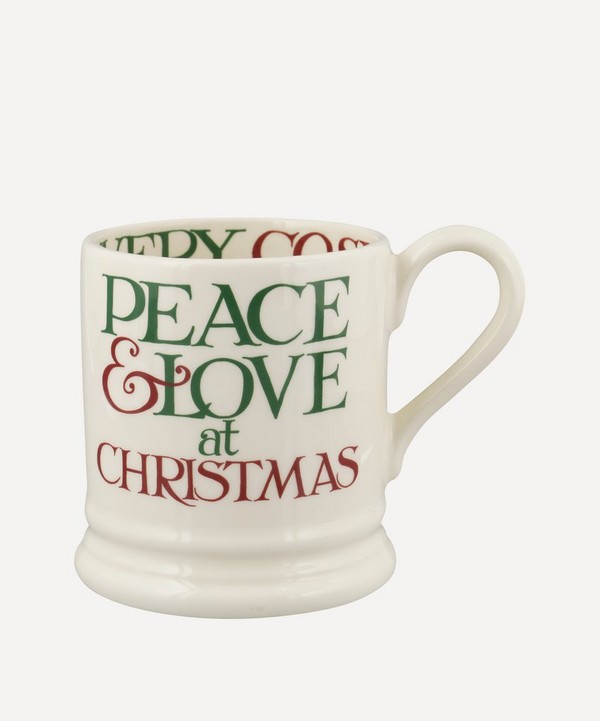 Emma Bridgewater - Christmas Toast & Marmalade Peace and Love Half-Pint Mug image number null