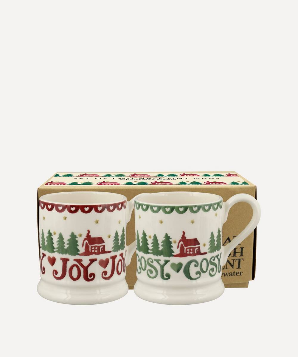 Emma Bridgewater - Christmas Cabin Boxed Half-Pint Mugs Set of Two