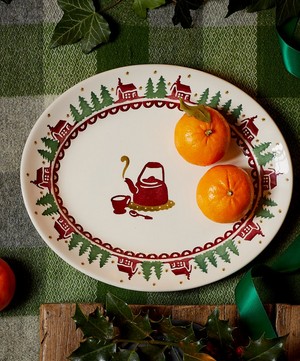 Emma Bridgewater - Christmas Cabin Small Oval Platter image number 1