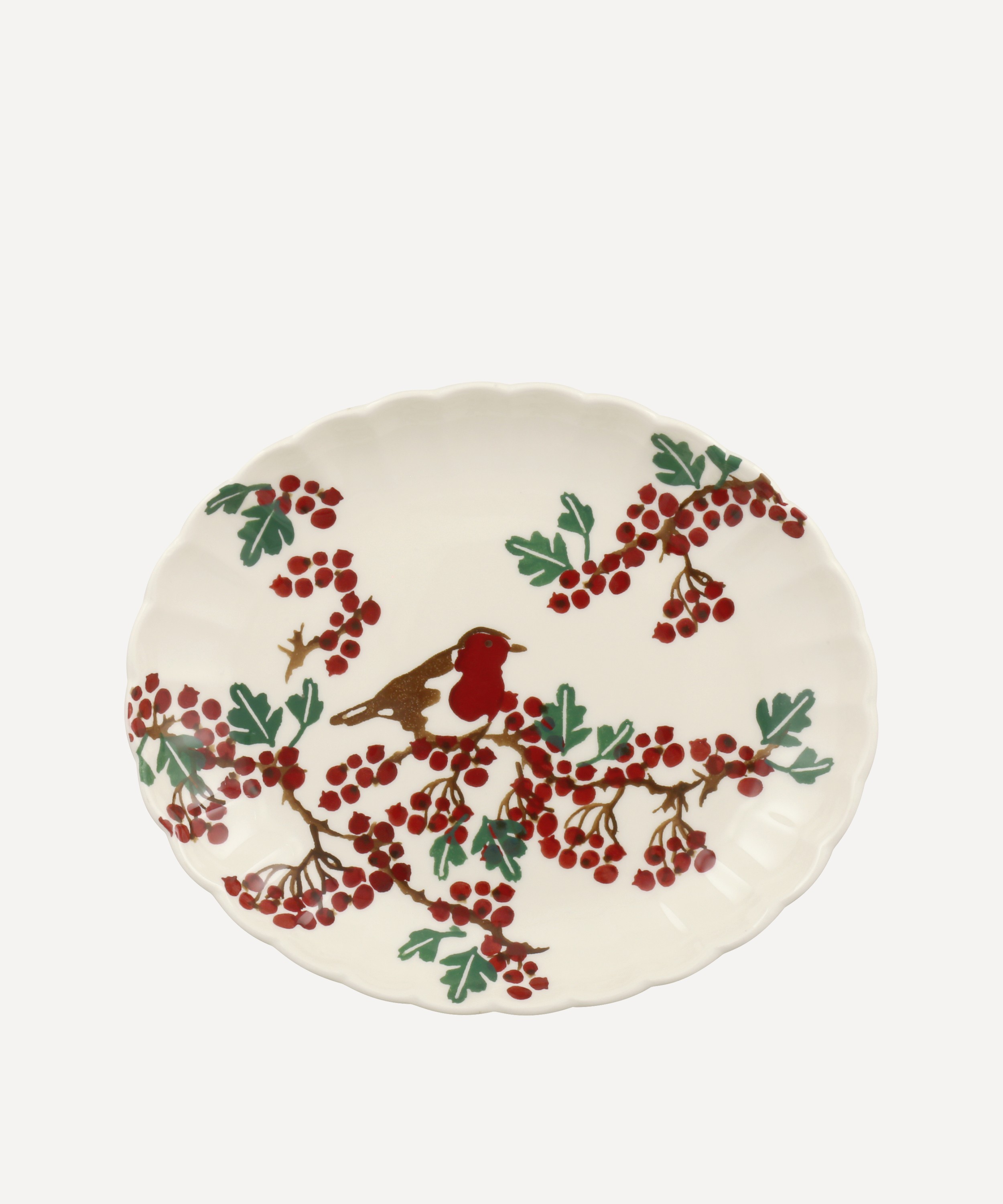 Emma Bridgewater Hawthorn Berries Small Fluted Oval Platter Liberty