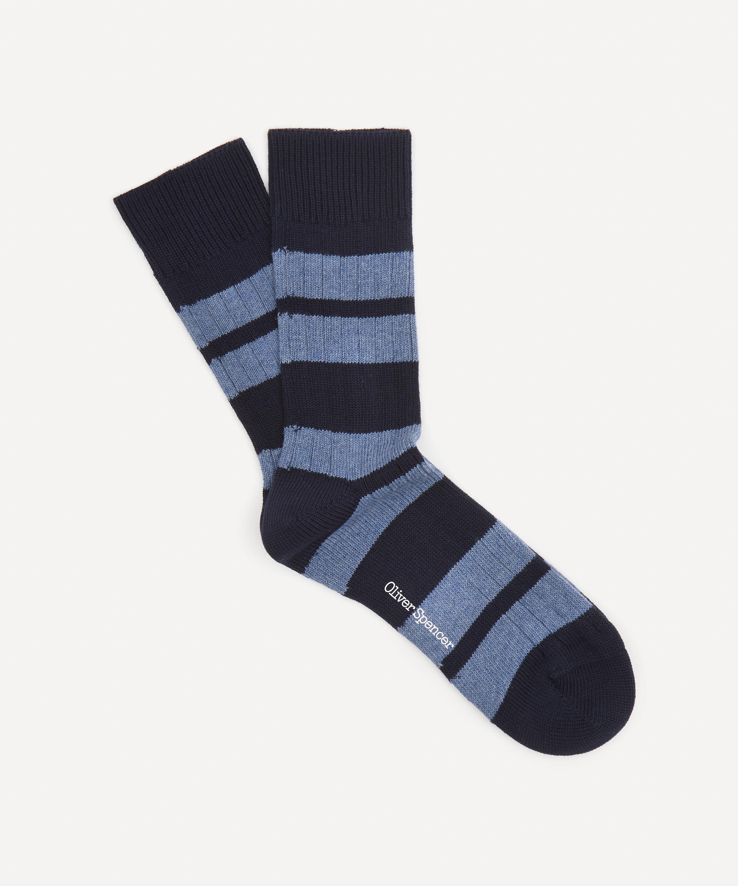 Oliver Spencer Polperro Stripe Socks | Liberty