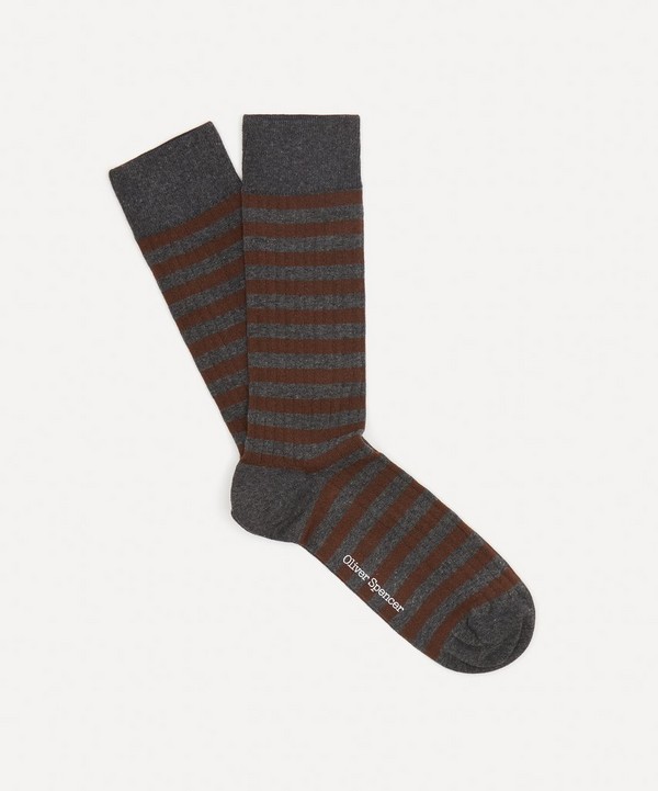Oliver Spencer - Miller Stripe Socks image number null