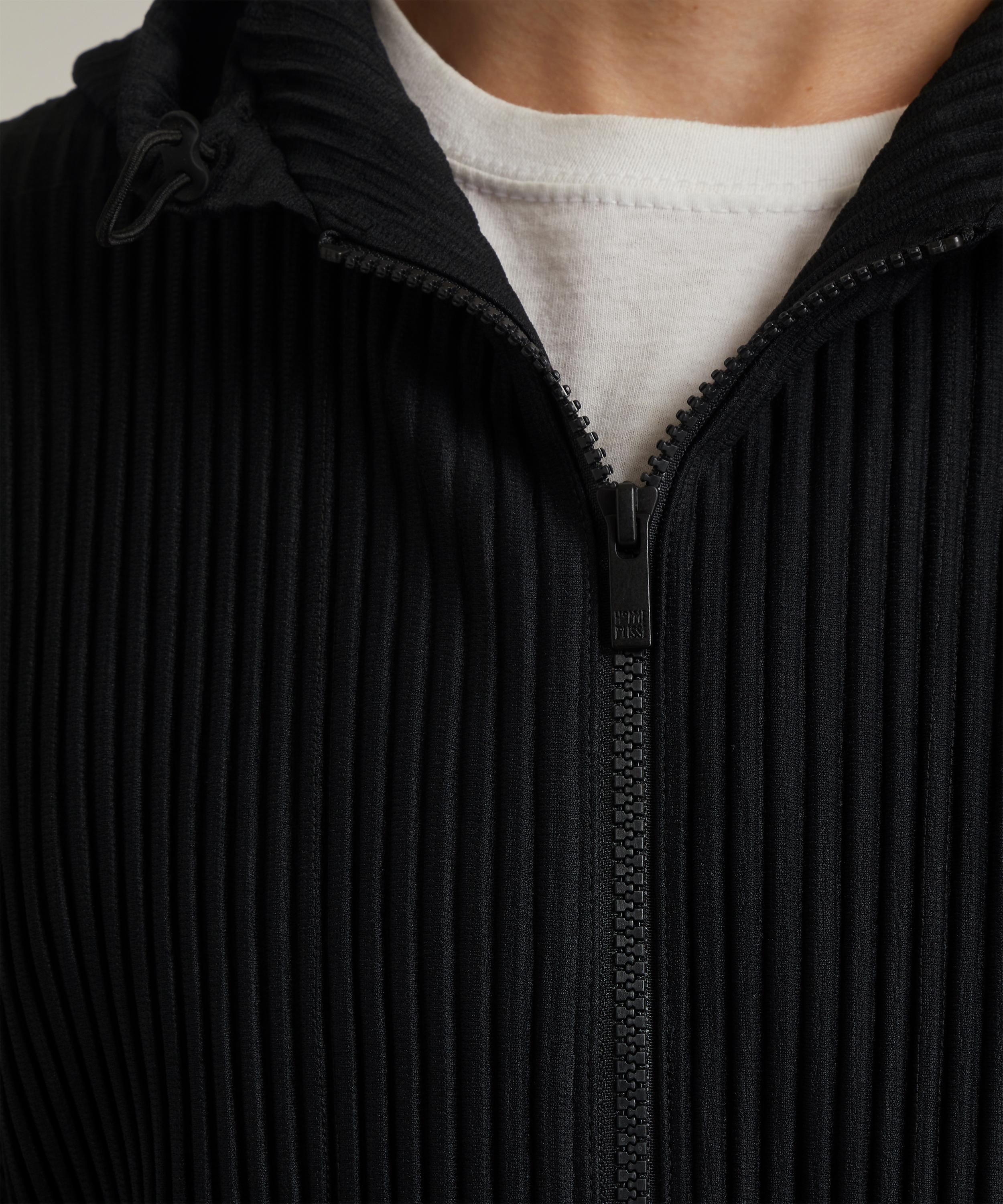 Pleated shop hoodie jacket