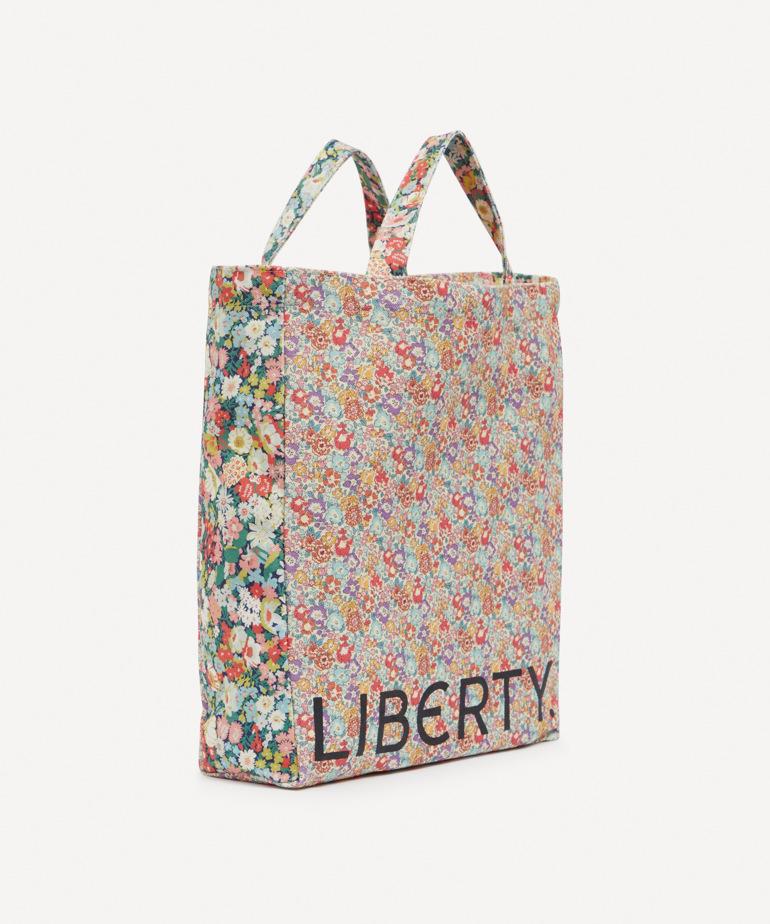 Printed coated cotton-canvas tote
