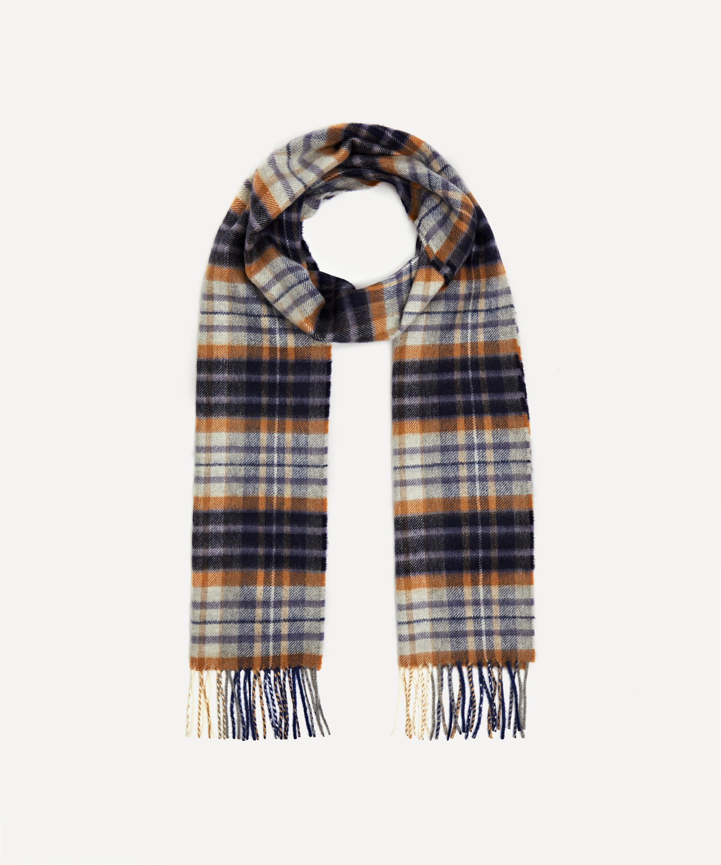 Johnstons of Elgin House Check Tartan Cashmere Scarf | Liberty