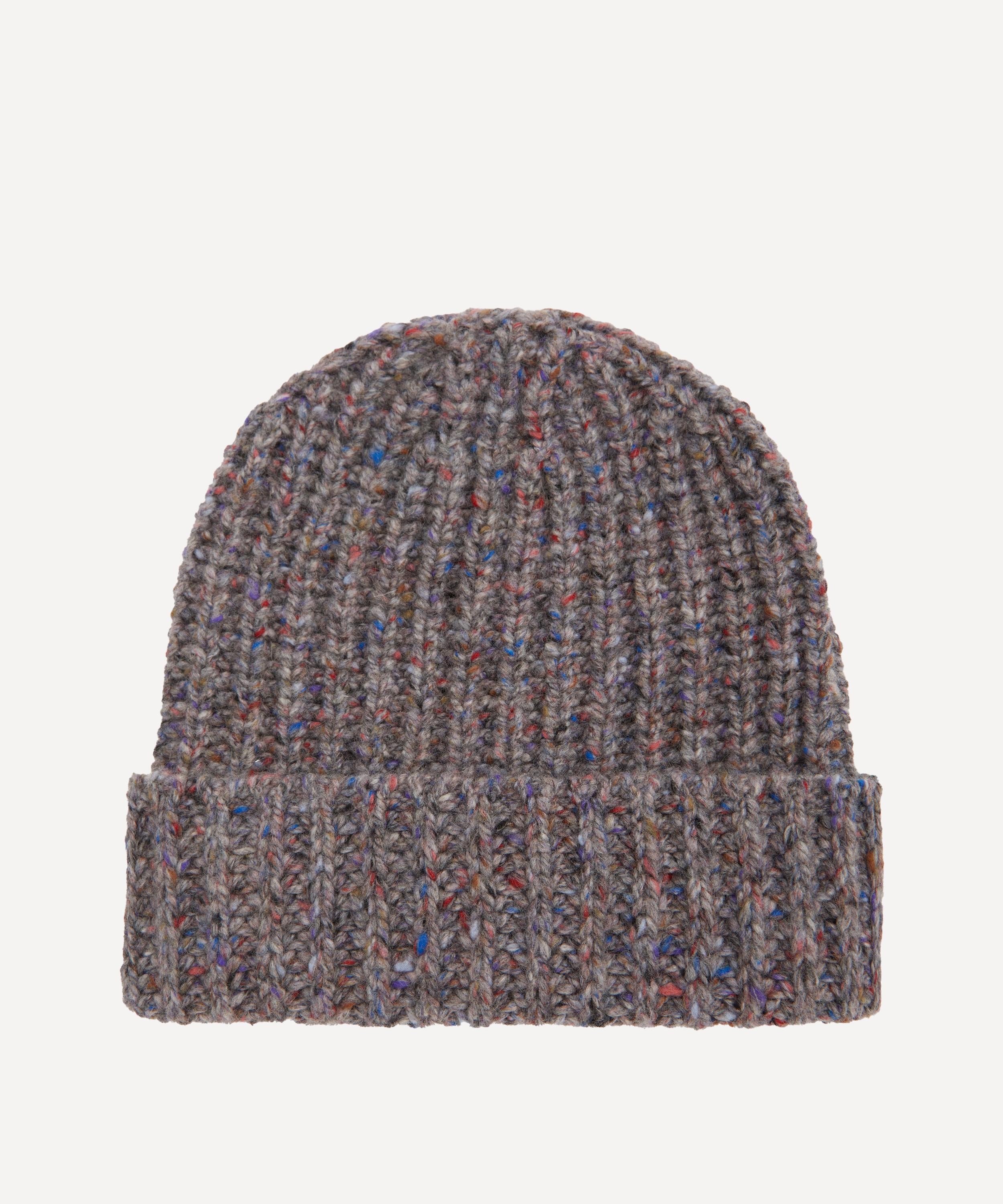 Johnstons of Elgin - Donegal Ribbed Cashmere Beanie Hat image number 1