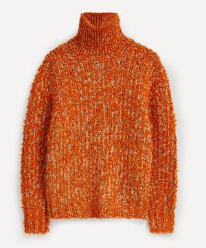 High-Necked Tufted Wool Jumper