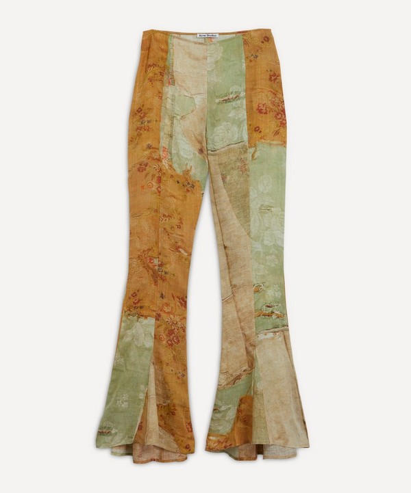 Acne Studios - Carpet-Print Flared Trousers image number null
