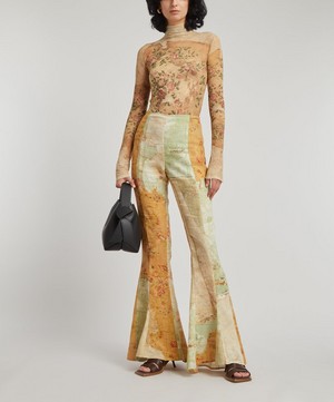 Acne Studios - Carpet-Print Flared Trousers image number 1