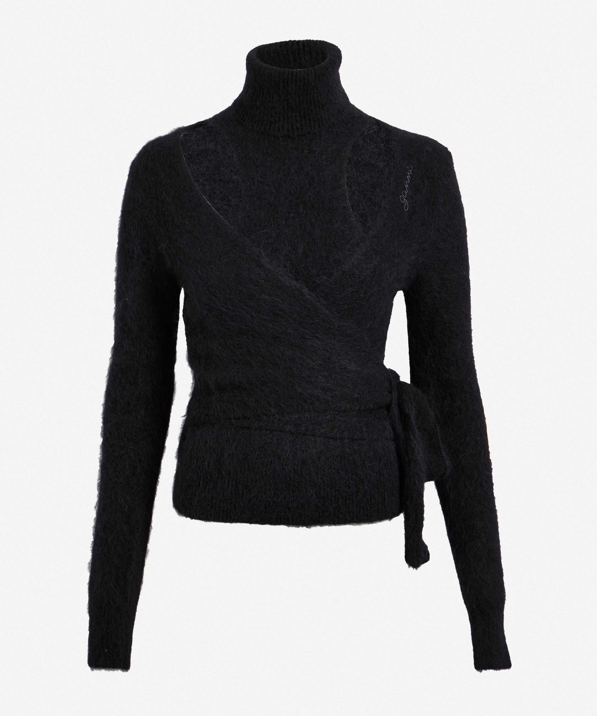 Ganni - Brushed Wrap Blouse image number 0