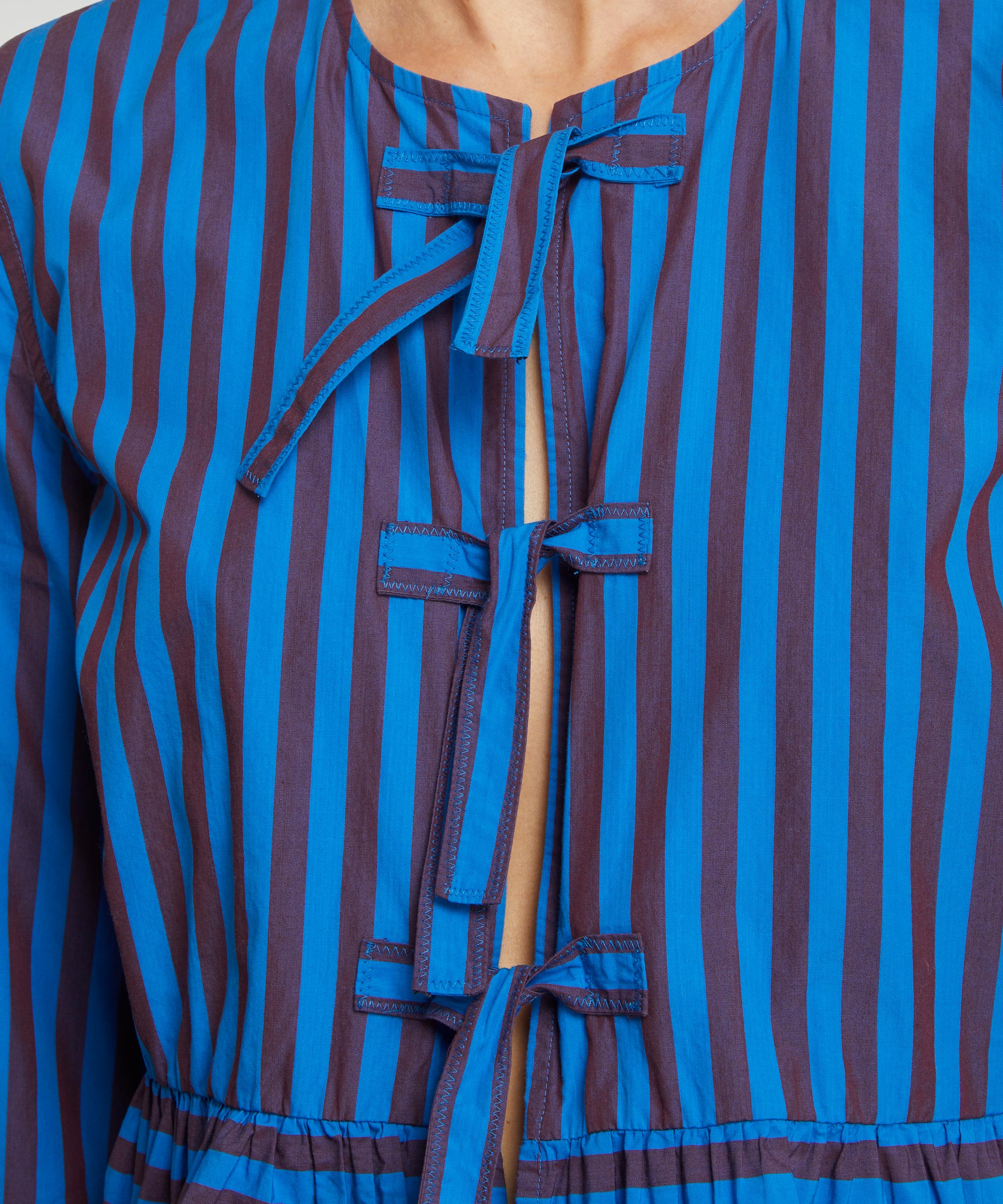 Ganni - Striped Peplum Blouse image number 4