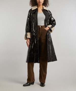 Barbour - xALEXACHUNG Eugenie Faux Shearling-Trimmed Coated Cotton Coat image number 1