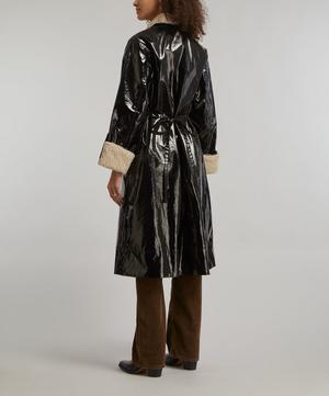 Barbour - xALEXACHUNG Eugenie Faux Shearling-Trimmed Coated Cotton Coat image number 3