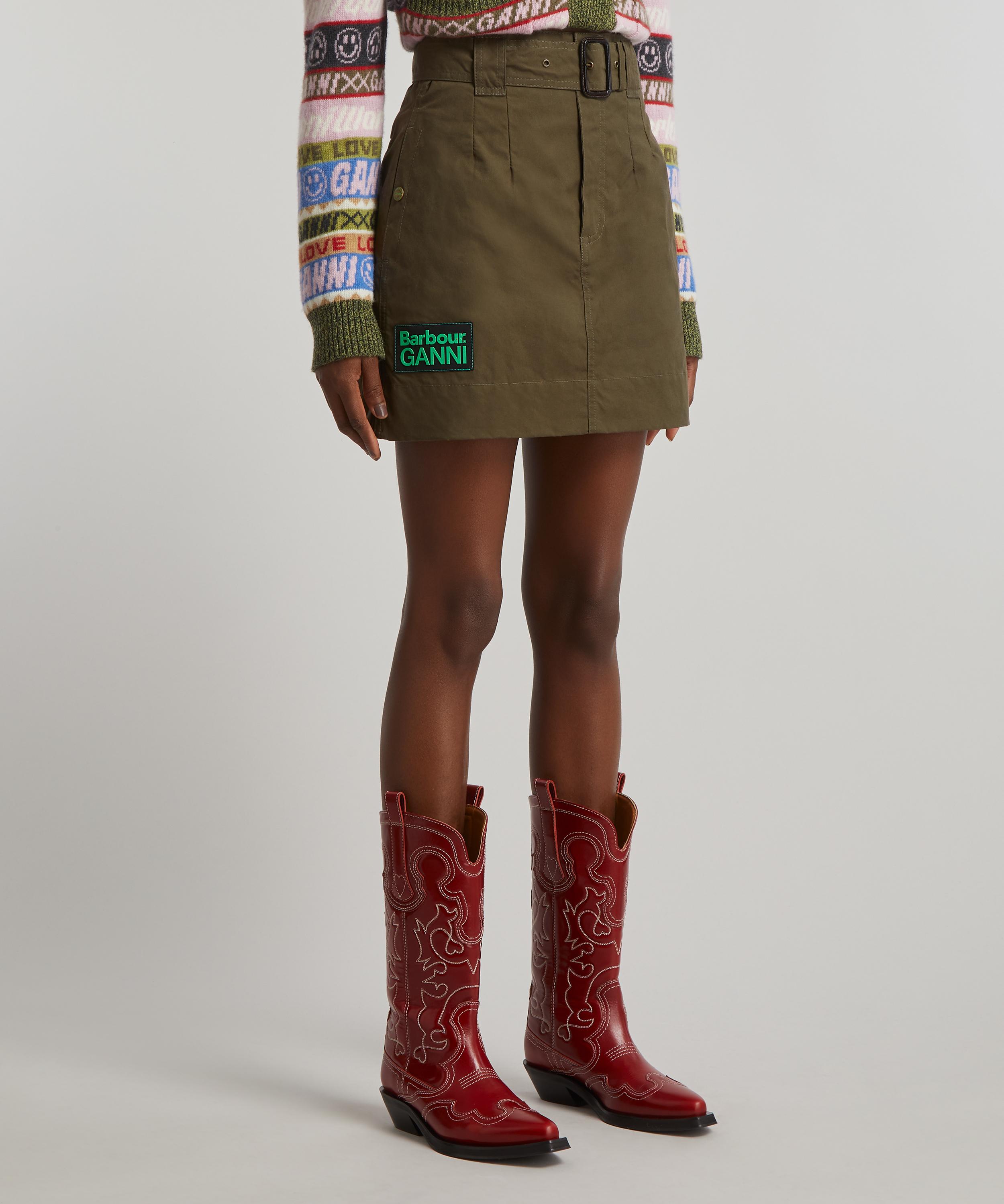 Barbour - x GANNI Khaki Mini-Skirt image number 2