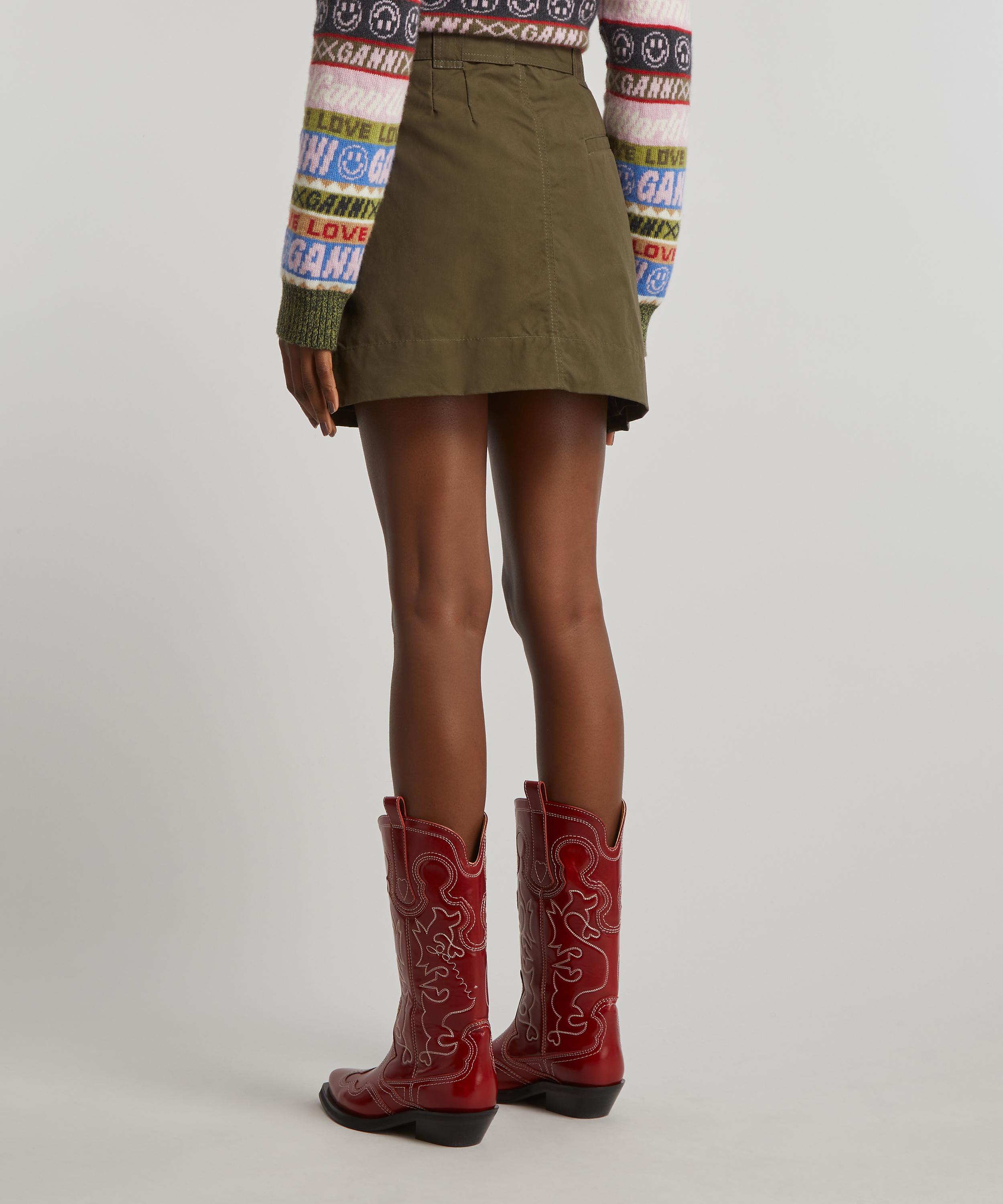 Barbour - x GANNI Khaki Mini-Skirt image number 3