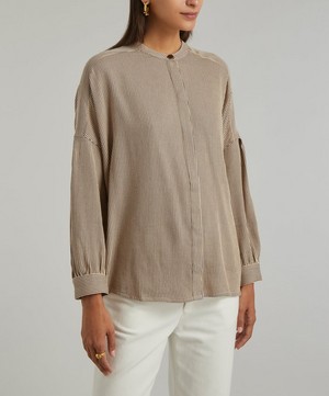 Sessùn - Colonella Striped Oversized Shirt image number 2