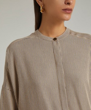 Sessùn - Colonella Striped Oversized Shirt image number 4