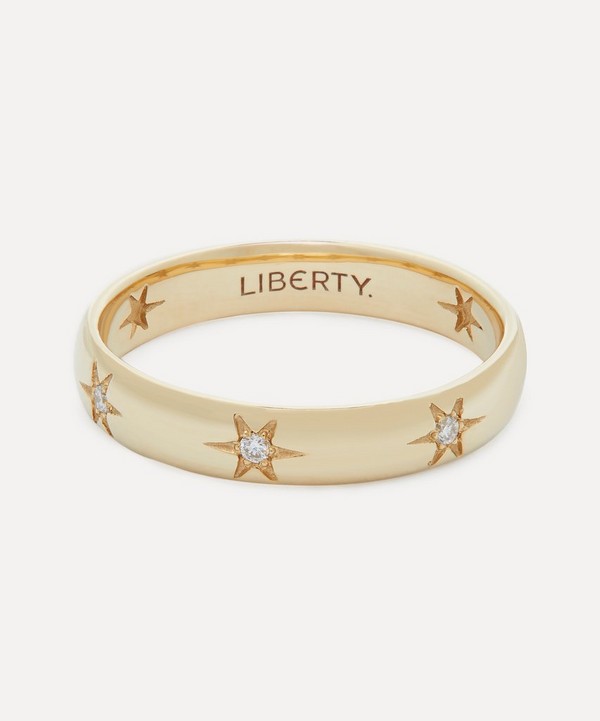 Liberty - 9ct Gold Ianthe Star Diamond Band Ring