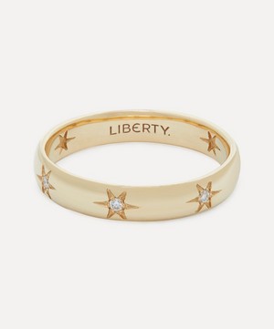 Liberty - 9ct Gold Ianthe Star Diamond Band Ring image number 0